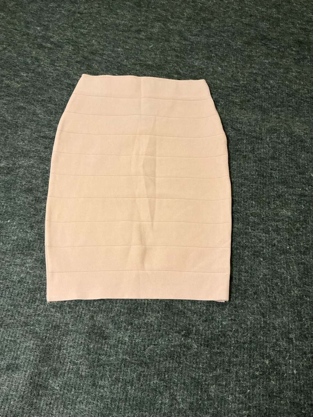 Shinestar Beige Bandage Pencil Midi Skirt Size L HS7097S